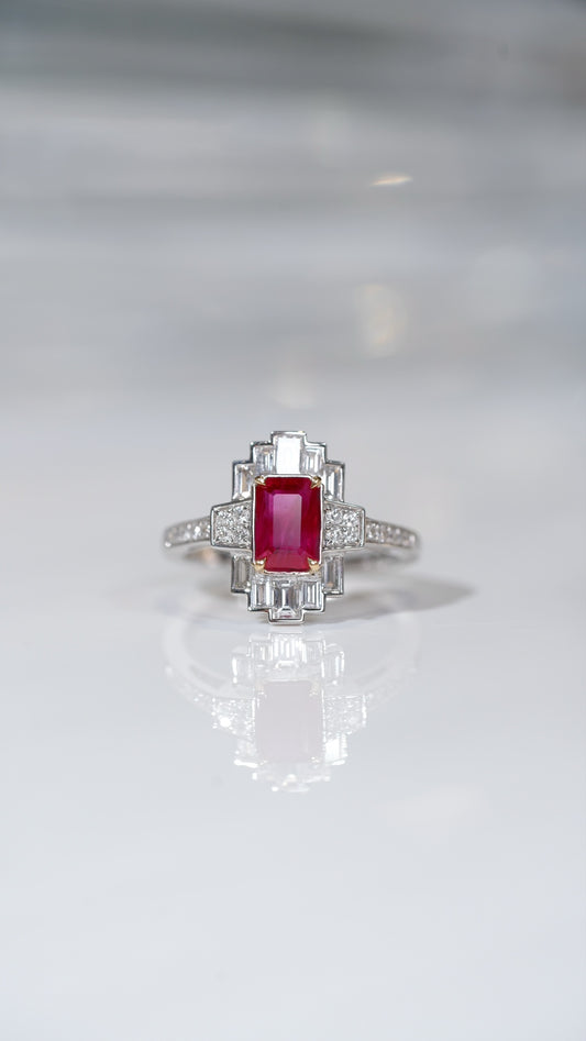 Ruby ring Light luxury B