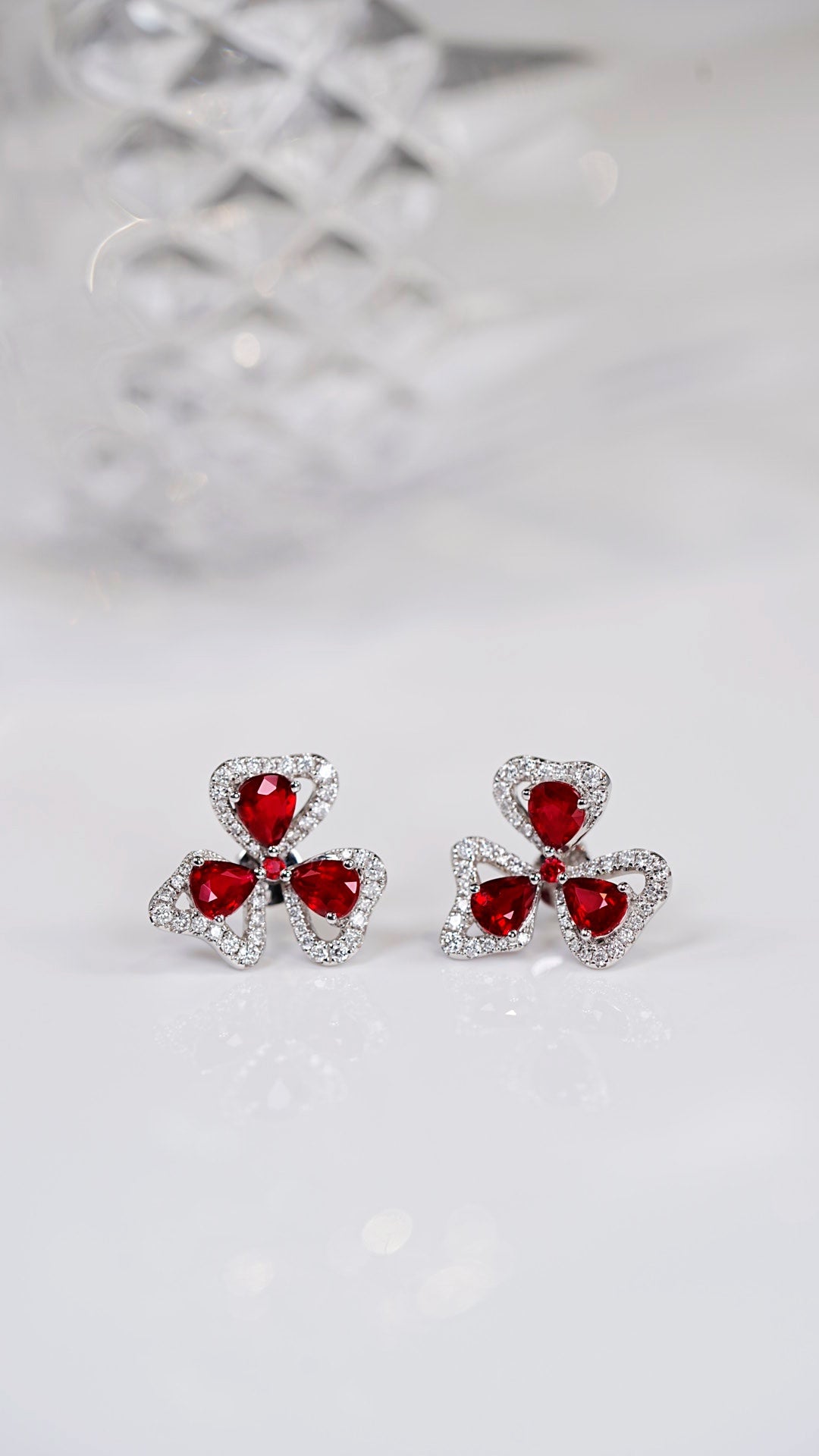 Ruby stud earrings