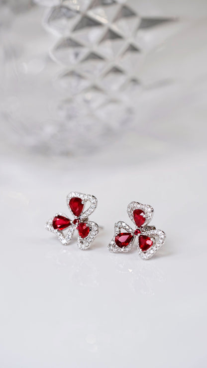 Ruby stud earrings