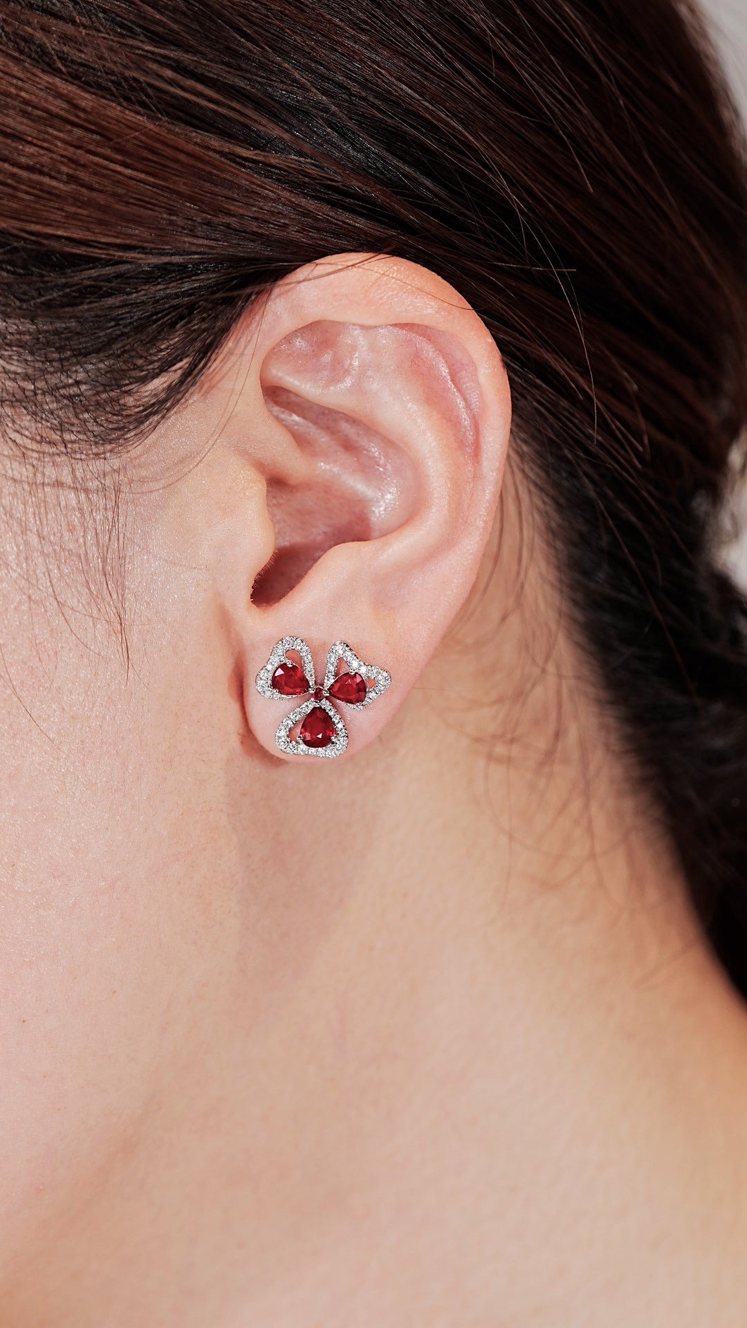 Ruby stud earrings