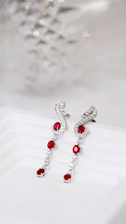 Ruby earrings