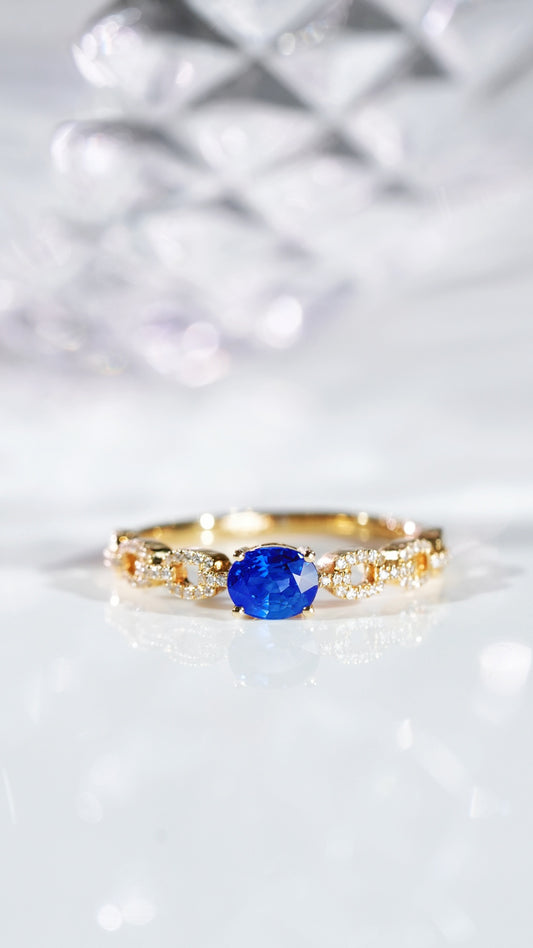 Sapphire Ring - Light luxury style K