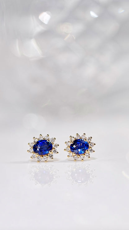 Sapphire Stud earrings - Style C