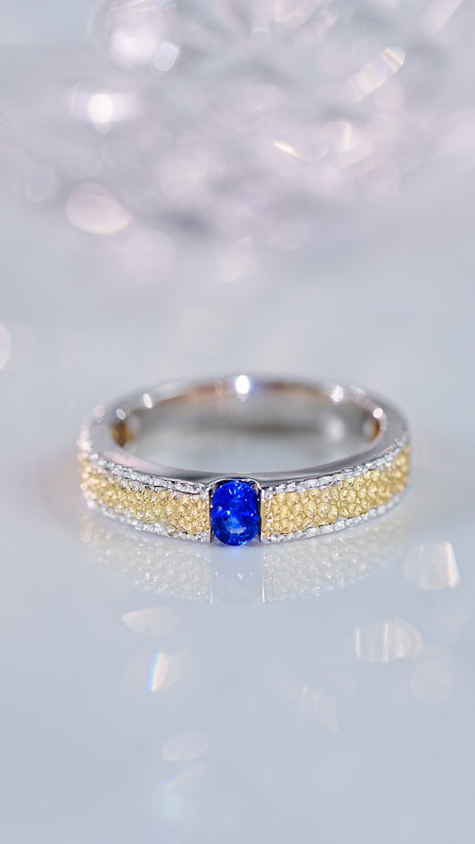 Sapphire Ring - Light luxury style J