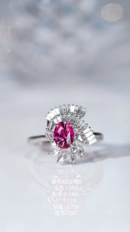 Pink sapphire ring