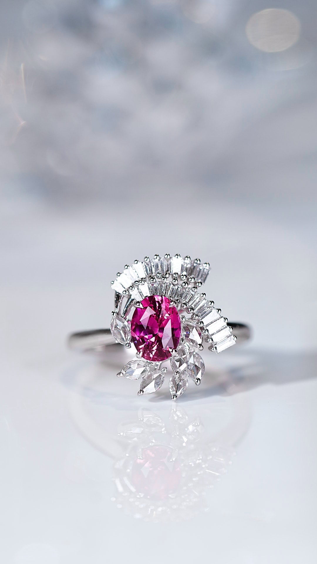 Pink sapphire ring