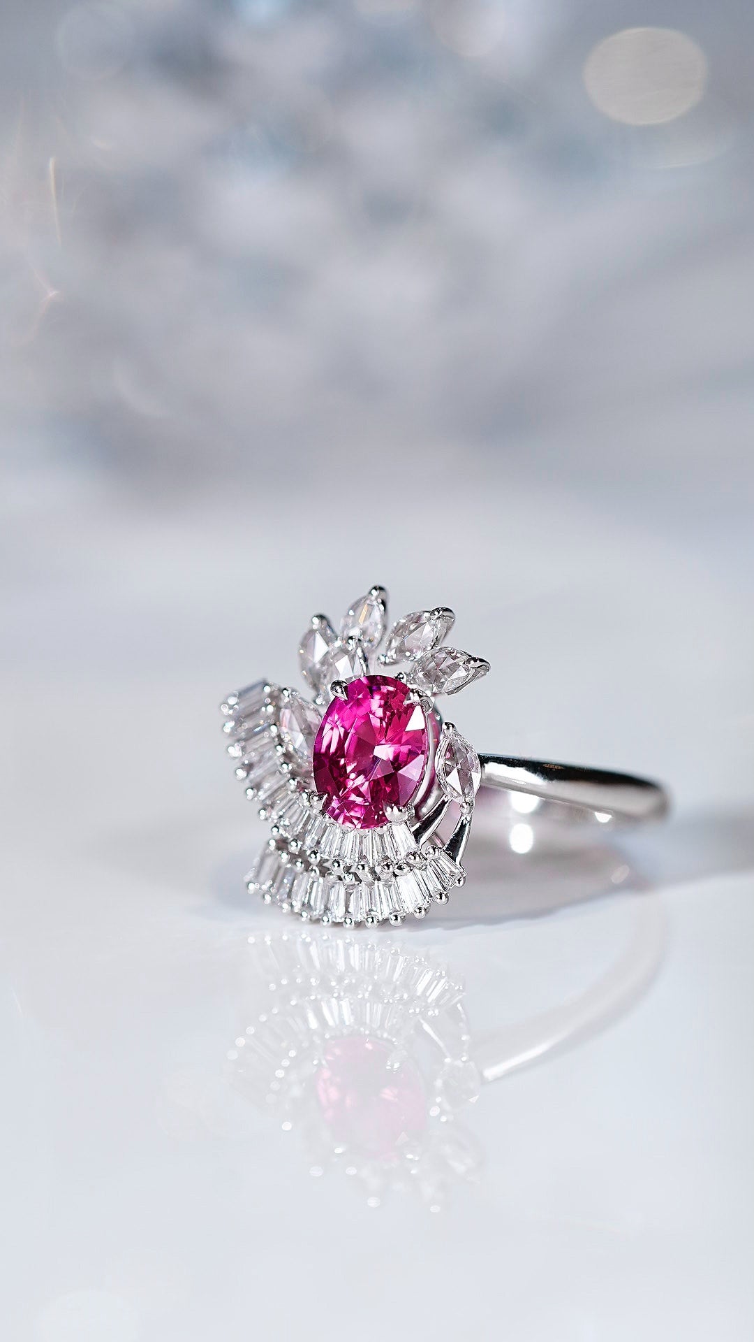 Pink sapphire ring