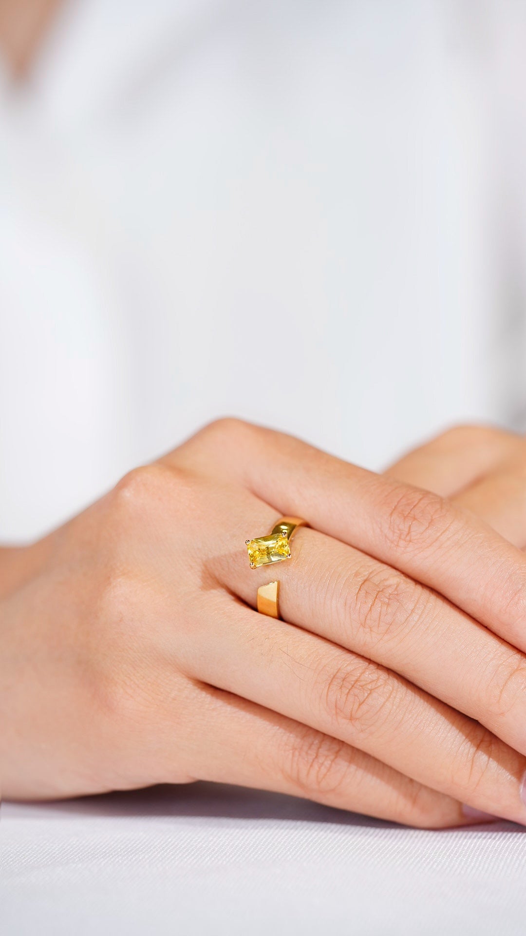 Yellow sapphire ring