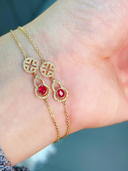 Gourd ruby bracelet