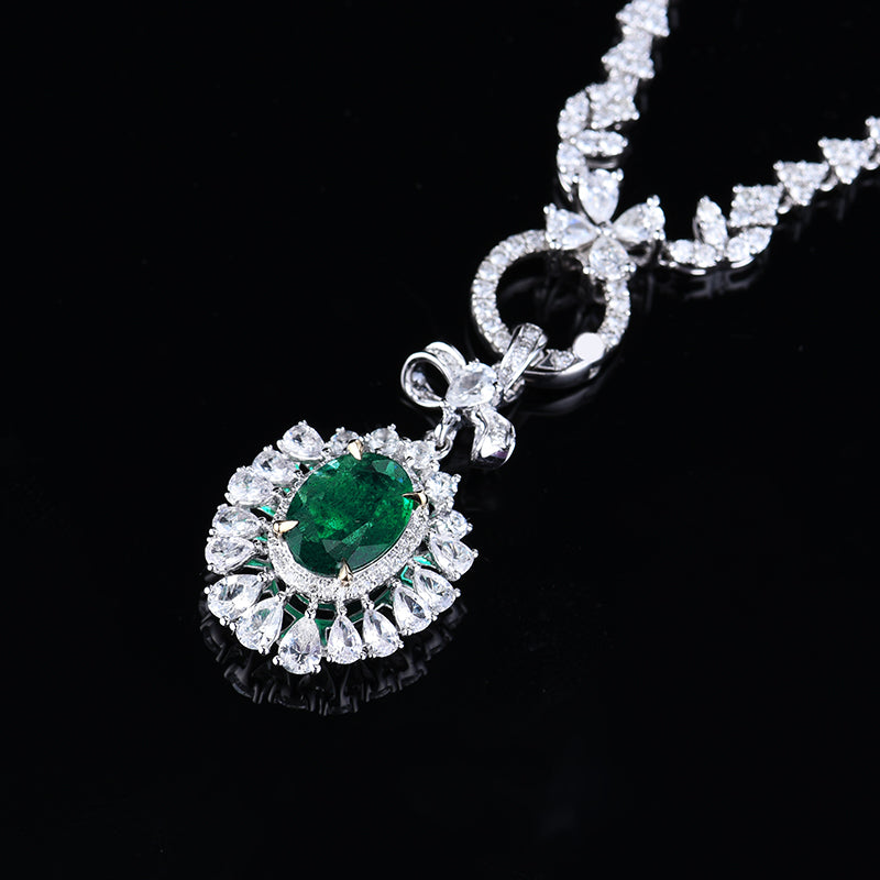 Natural Emerald Pendant - Style G