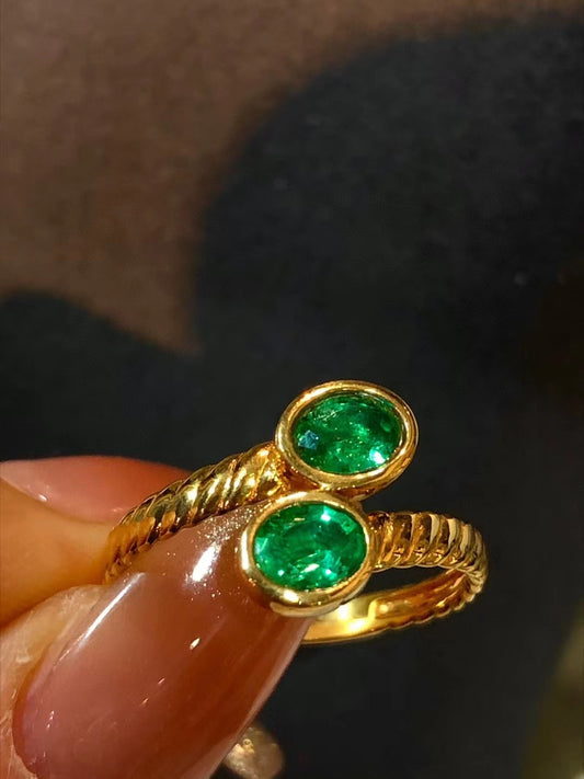 Emerald Ring style -F