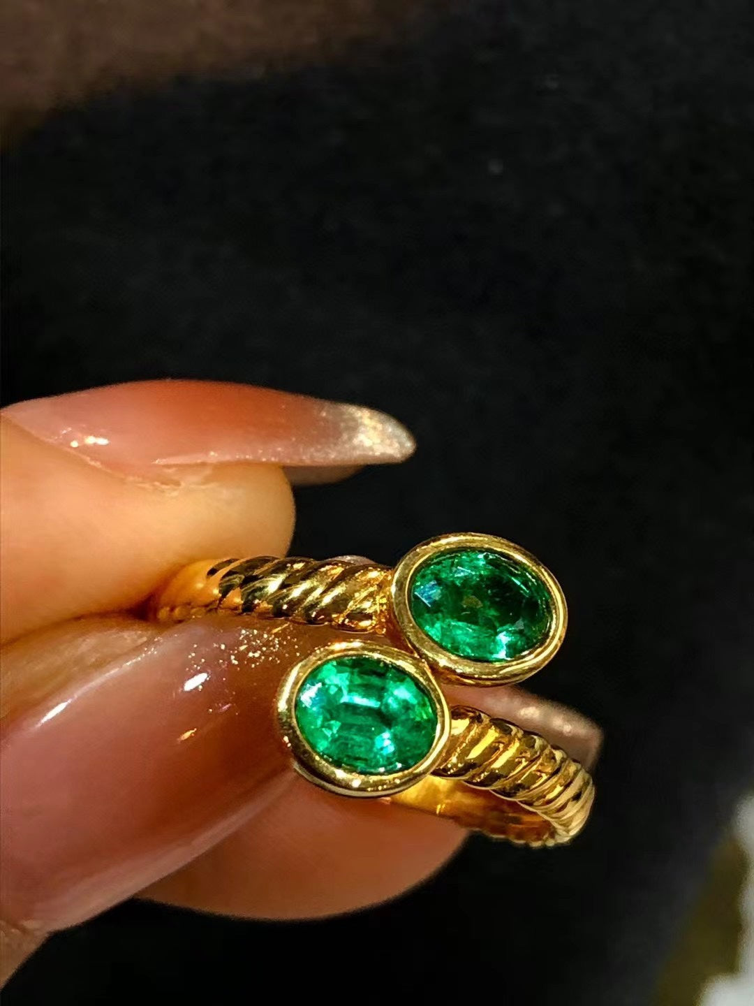 Emerald Ring style -F