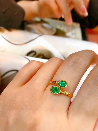 Emerald Ring style -F