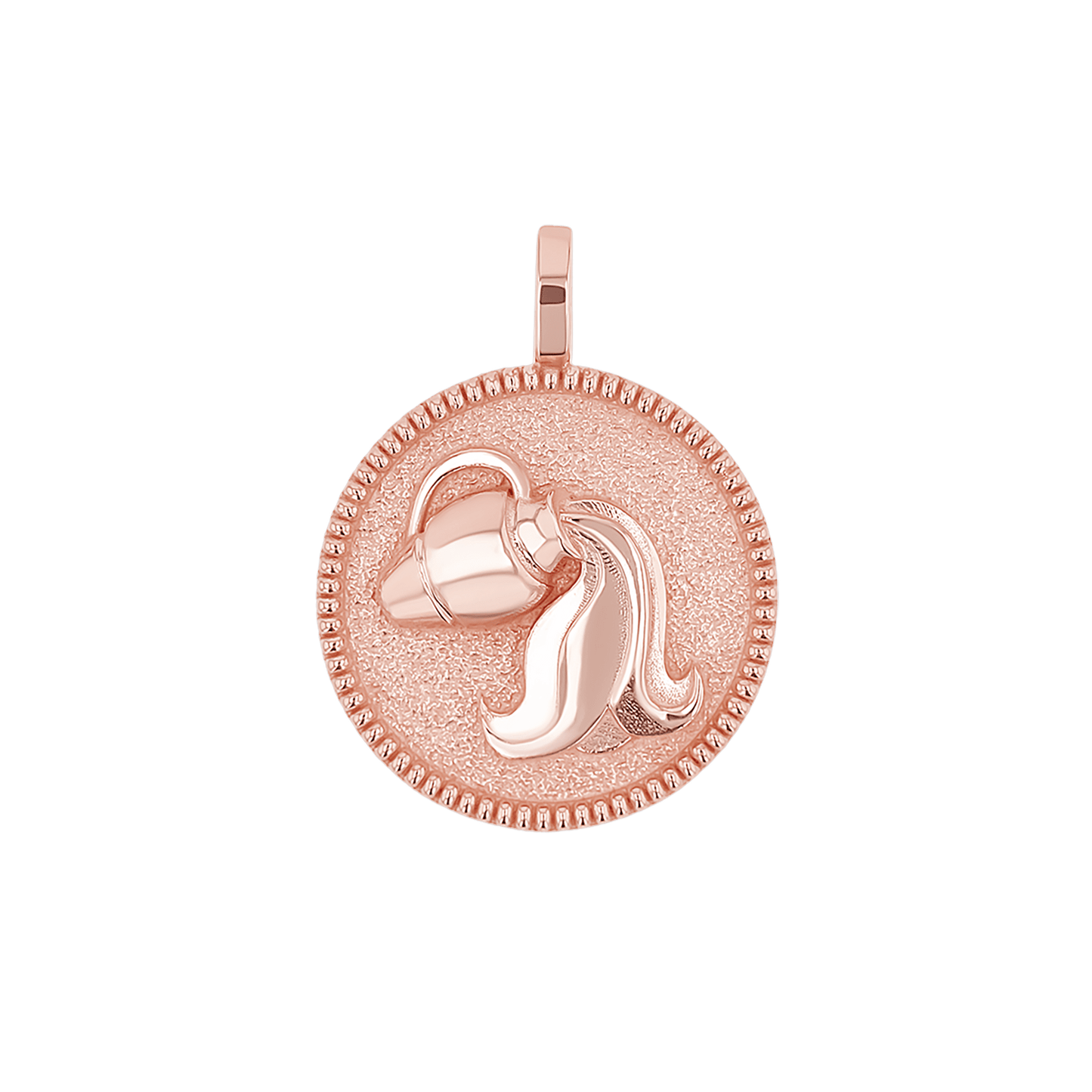 Zodiac Coin Medallion Charm - Lotus Diamond