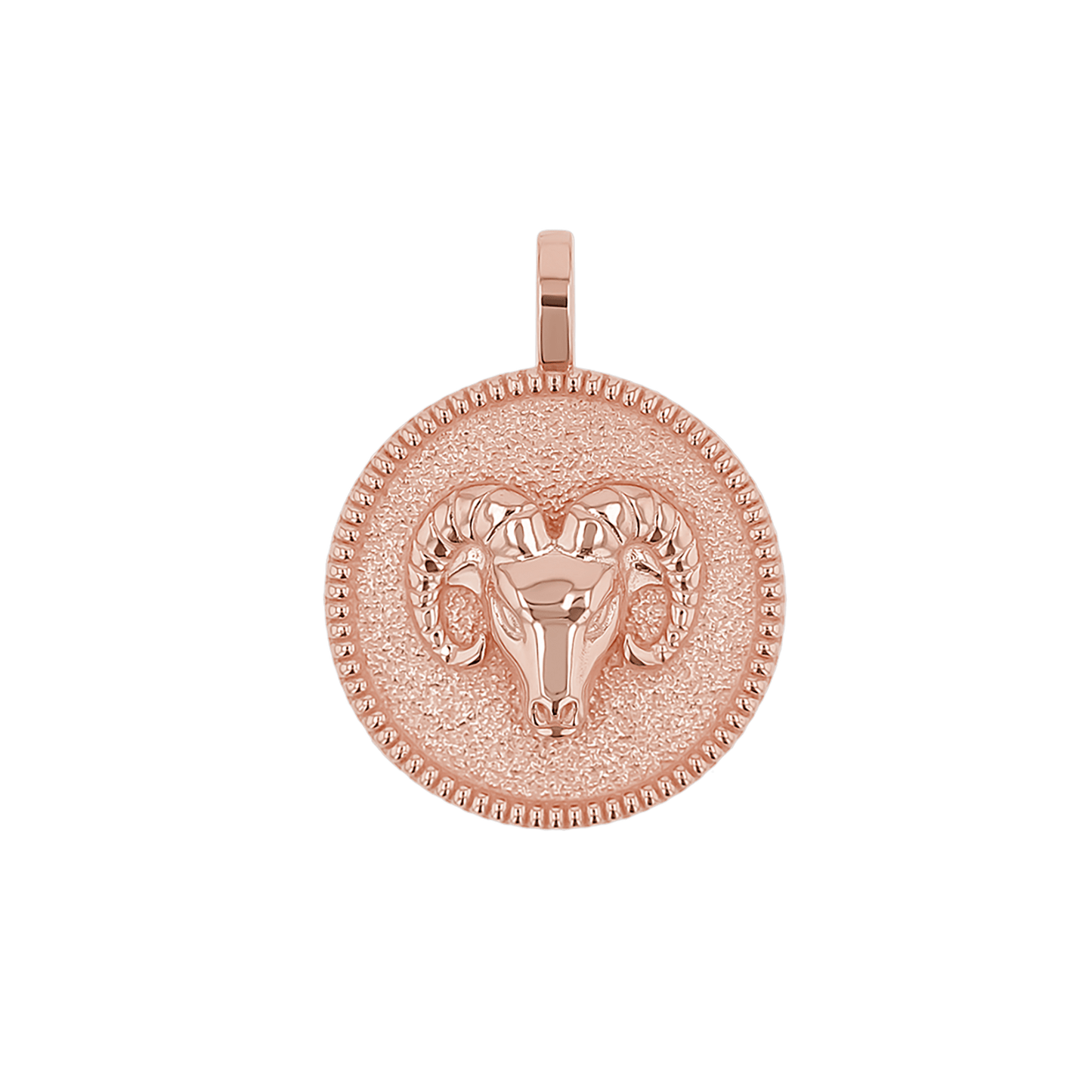Zodiac Coin Medallion Charm - Lotus Diamond