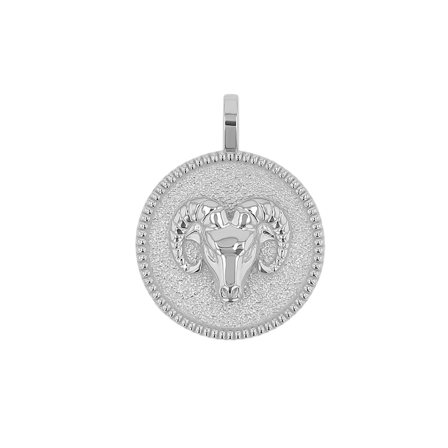 Zodiac Coin Medallion Charm - Lotus Diamond