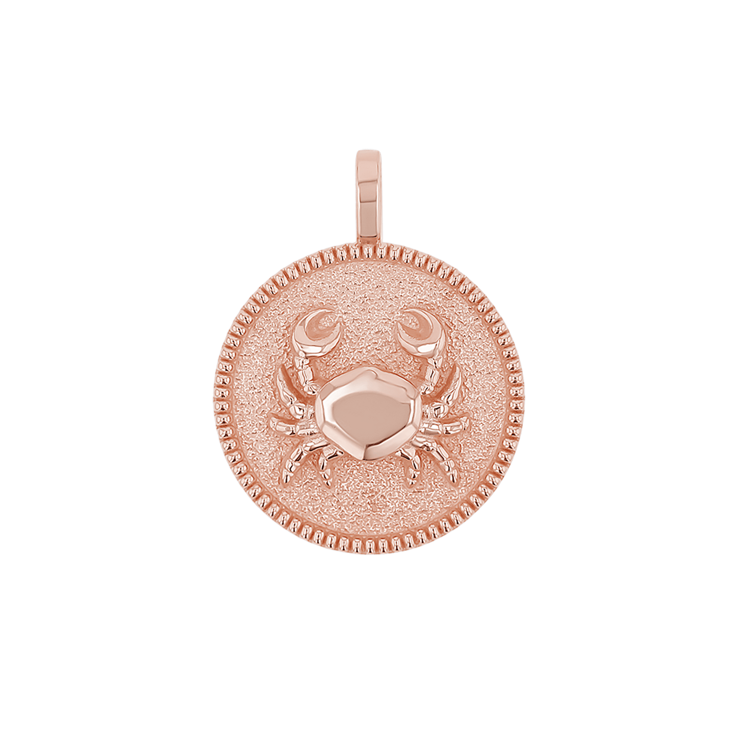 Zodiac Coin Medallion Charm - Lotus Diamond