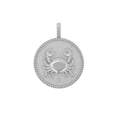 Zodiac Coin Medallion Charm - Lotus Diamond