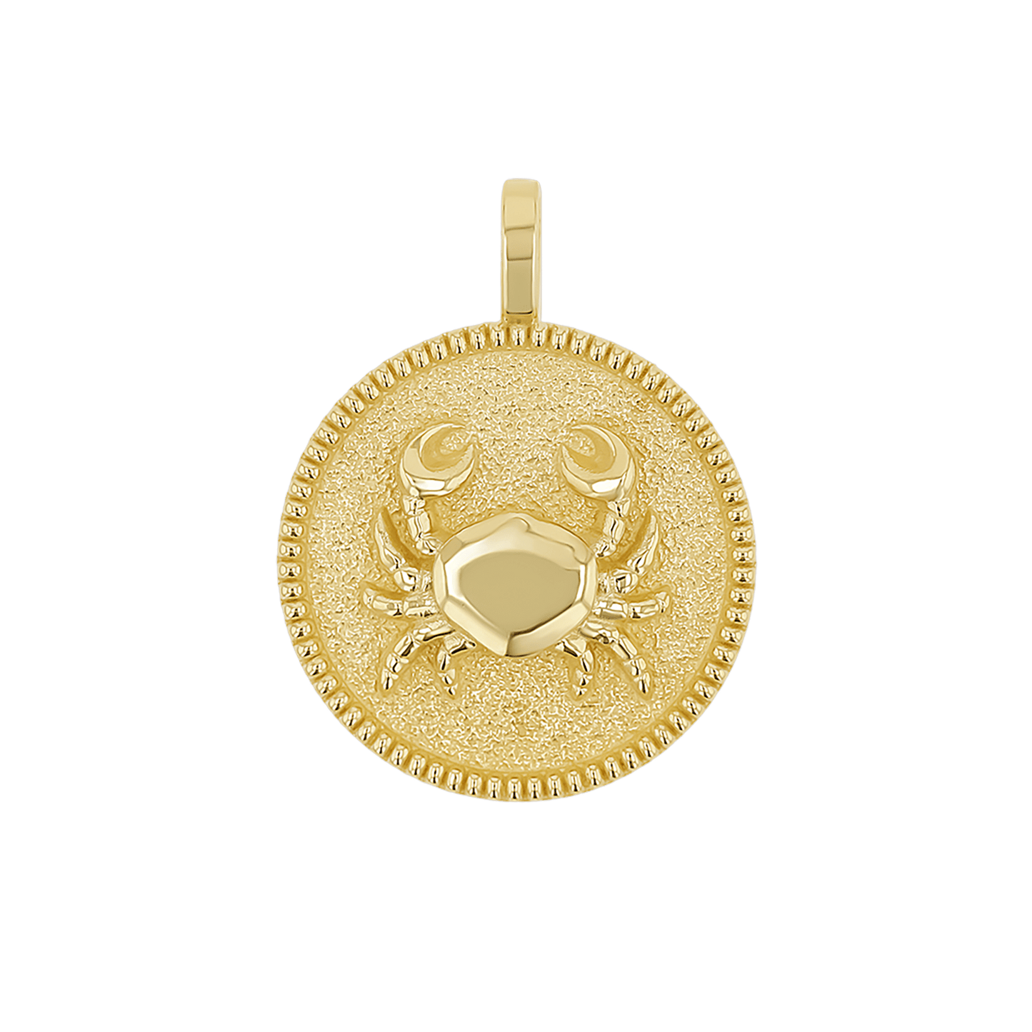Zodiac Coin Medallion Charm - Lotus Diamond