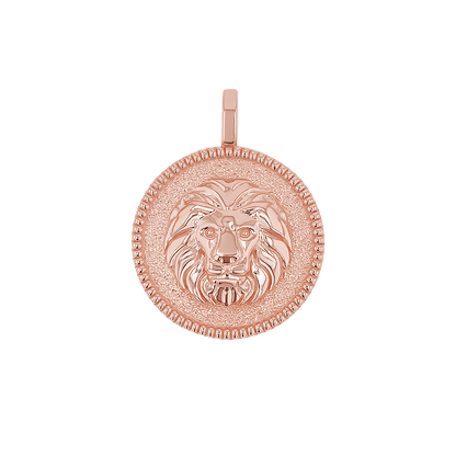Zodiac Coin Medallion Charm - Lotus Diamond