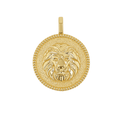 Zodiac Coin Medallion Charm - Lotus Diamond