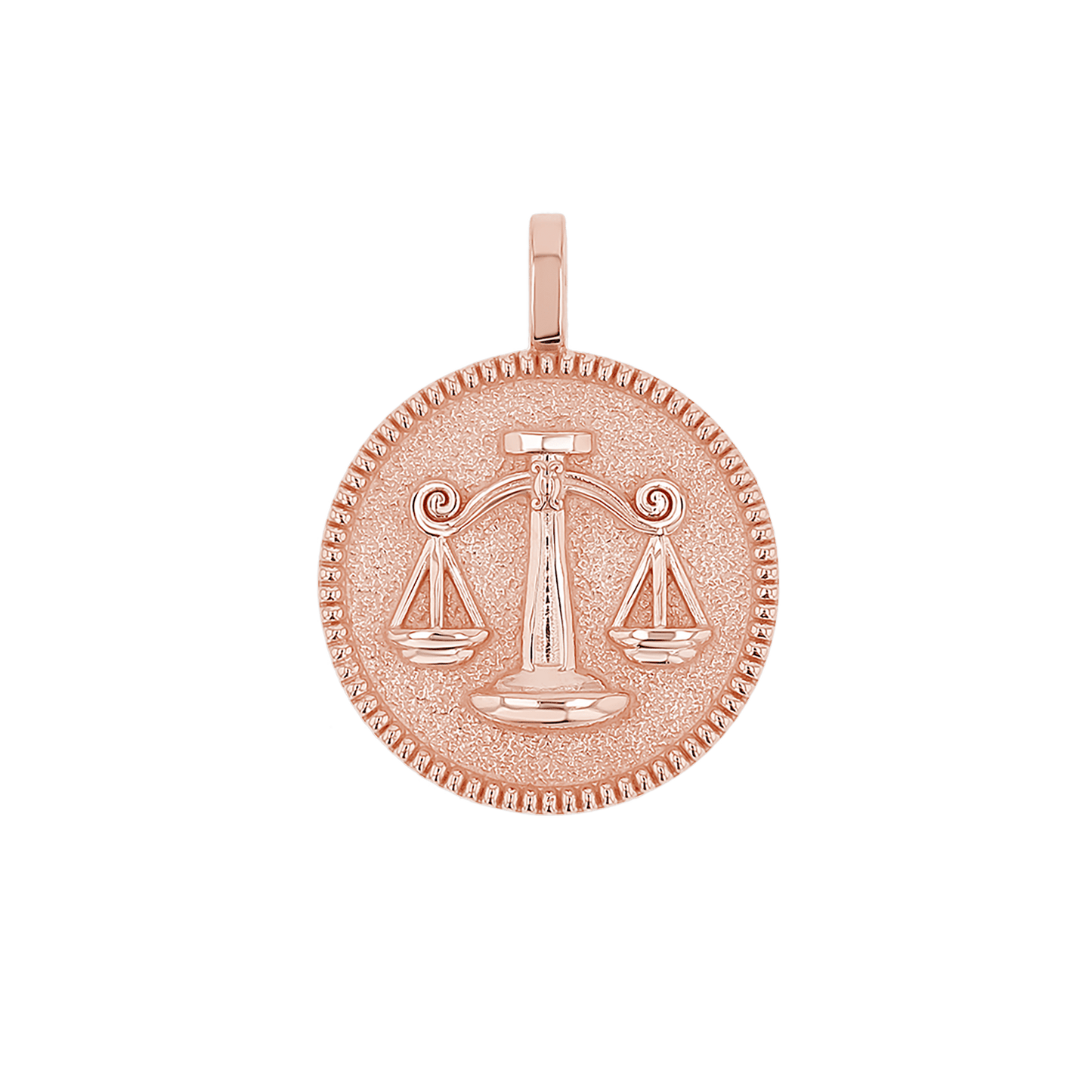 Zodiac Coin Medallion Charm - Lotus Diamond