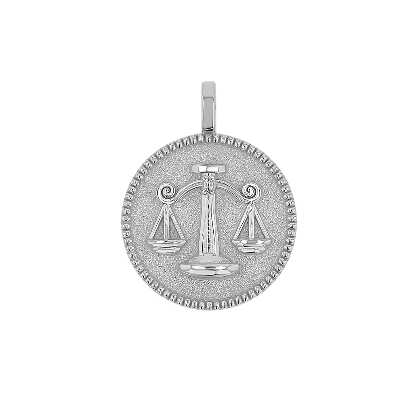 Zodiac Coin Medallion Charm - Lotus Diamond