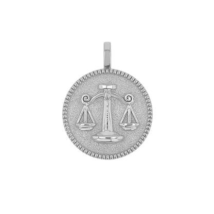 Zodiac Coin Medallion Charm - Lotus Diamond