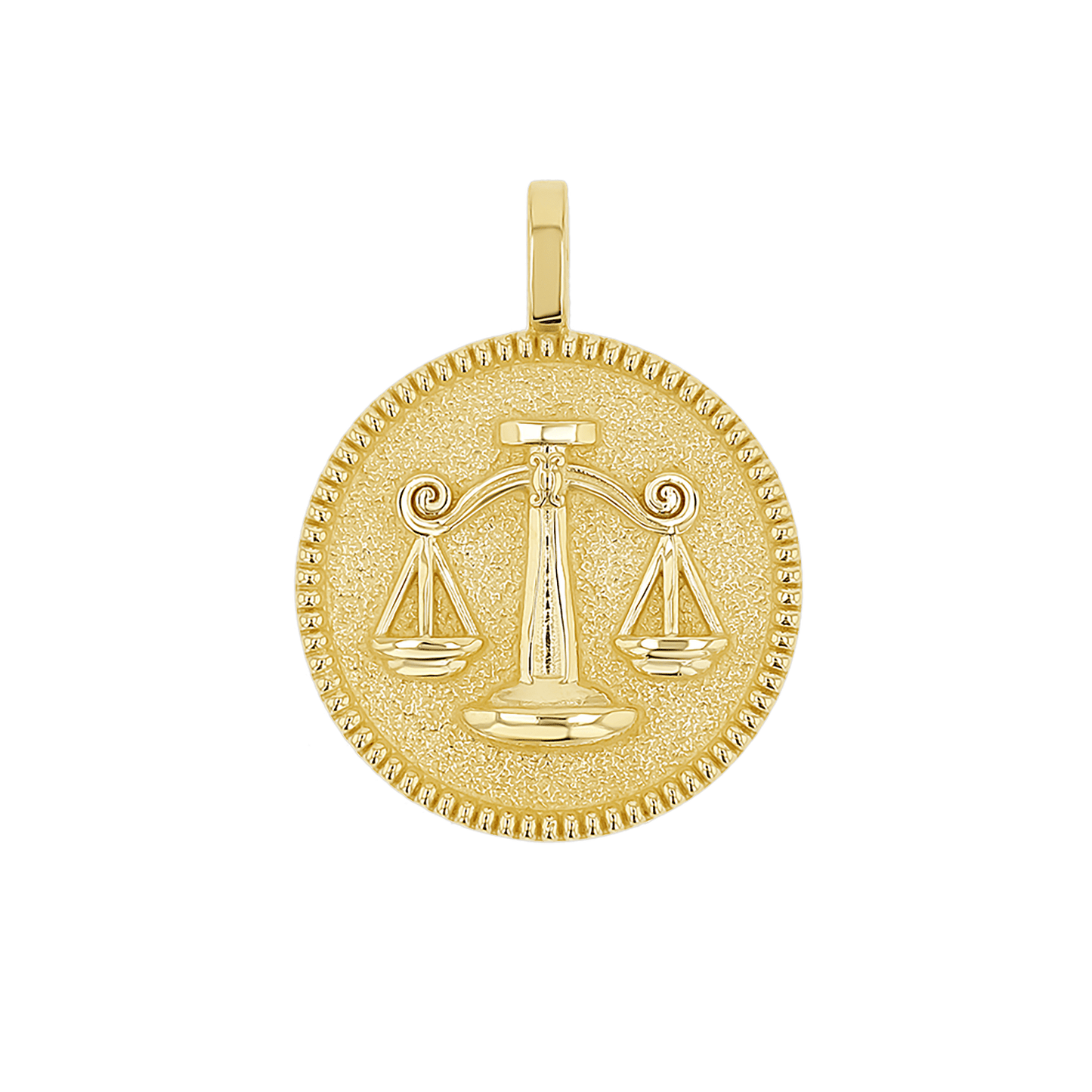 Zodiac Coin Medallion Charm - Lotus Diamond