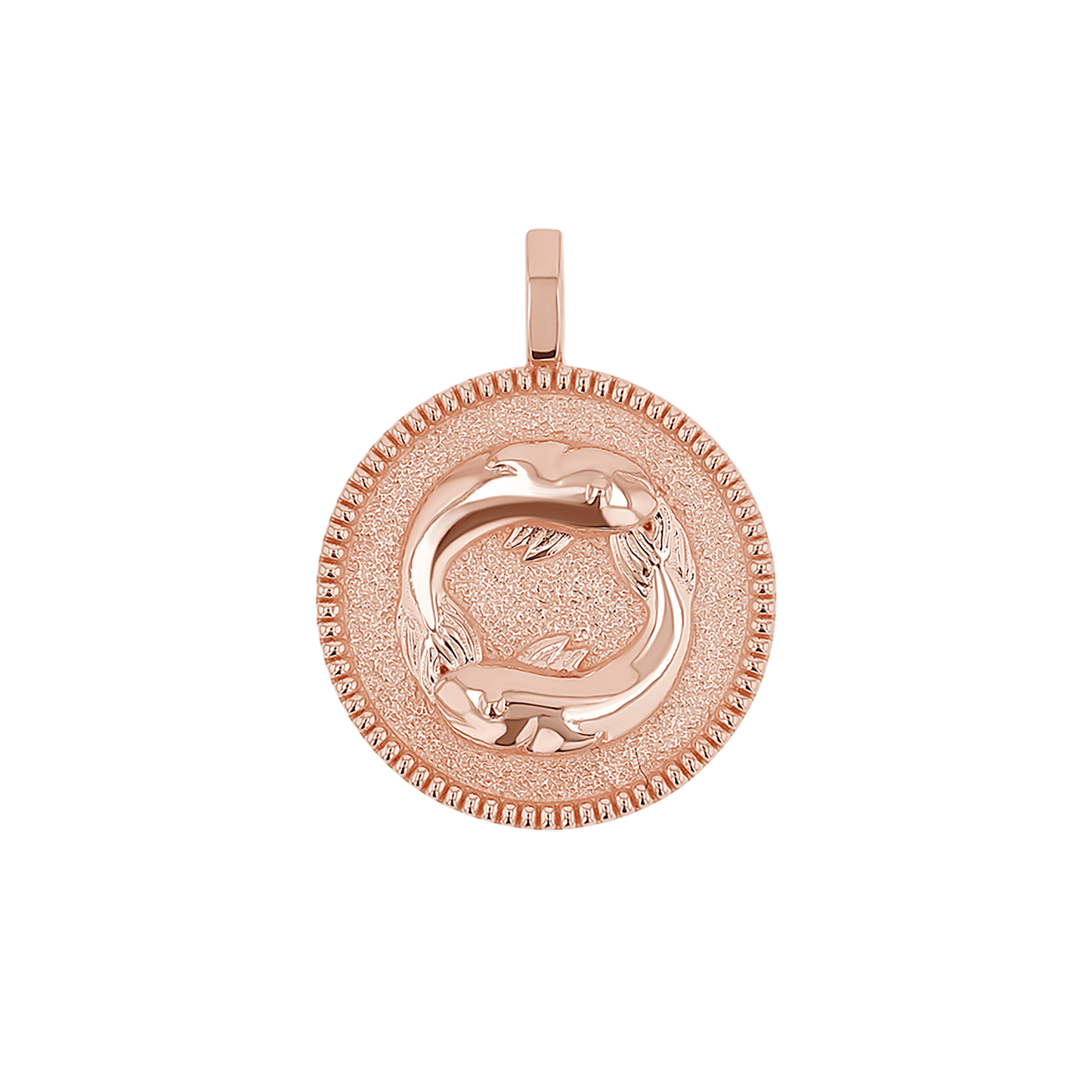 Zodiac Coin Medallion Charm - Lotus Diamond