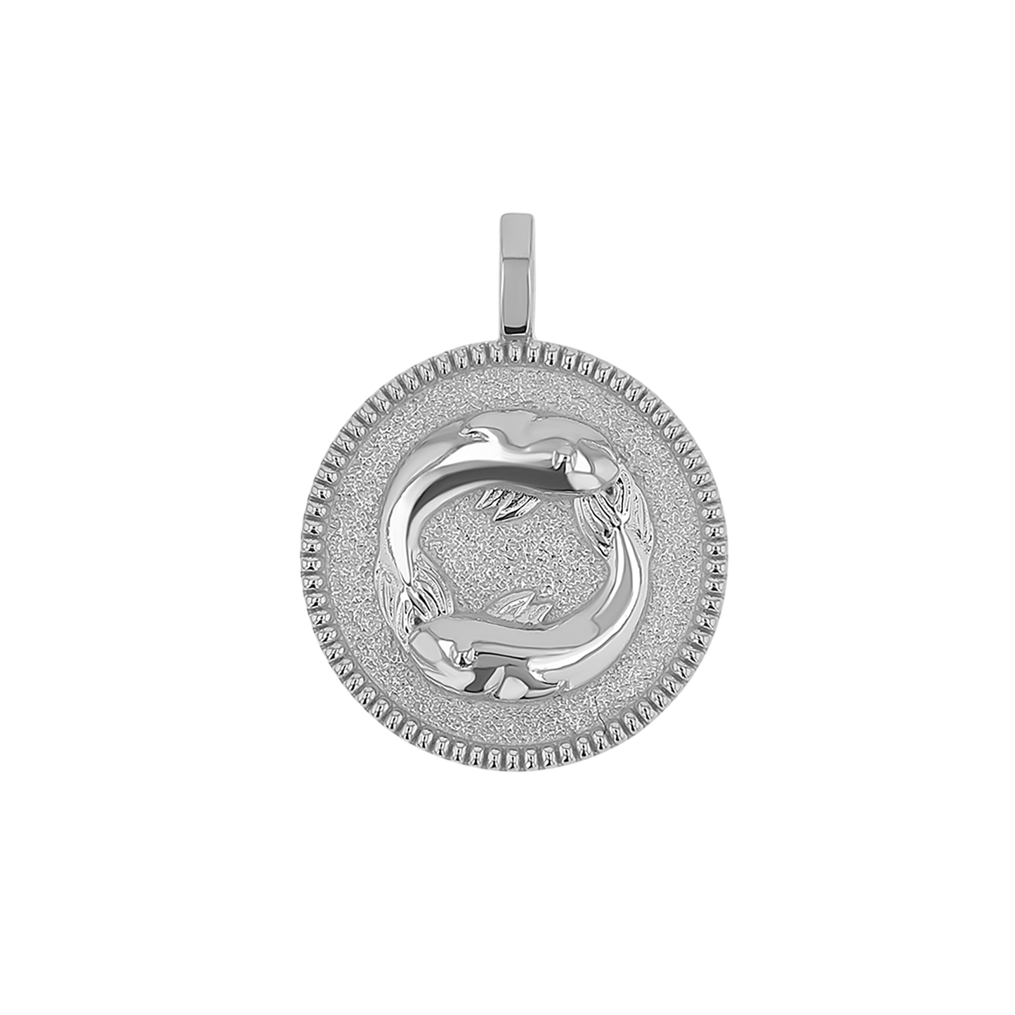 Zodiac Coin Medallion Charm - Lotus Diamond