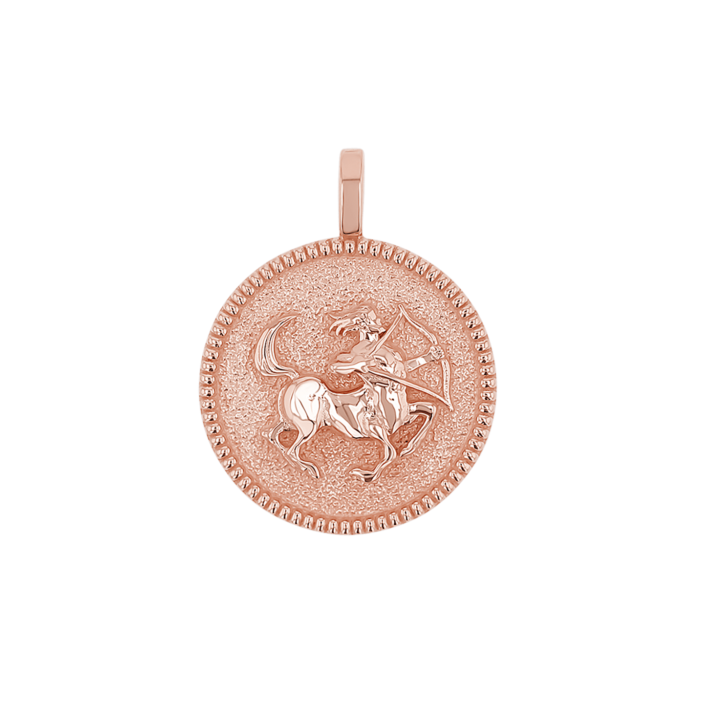 Zodiac Coin Medallion Charm - Lotus Diamond