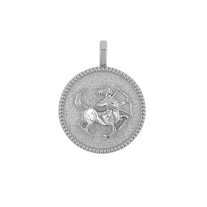 Zodiac Coin Medallion Charm - Lotus Diamond