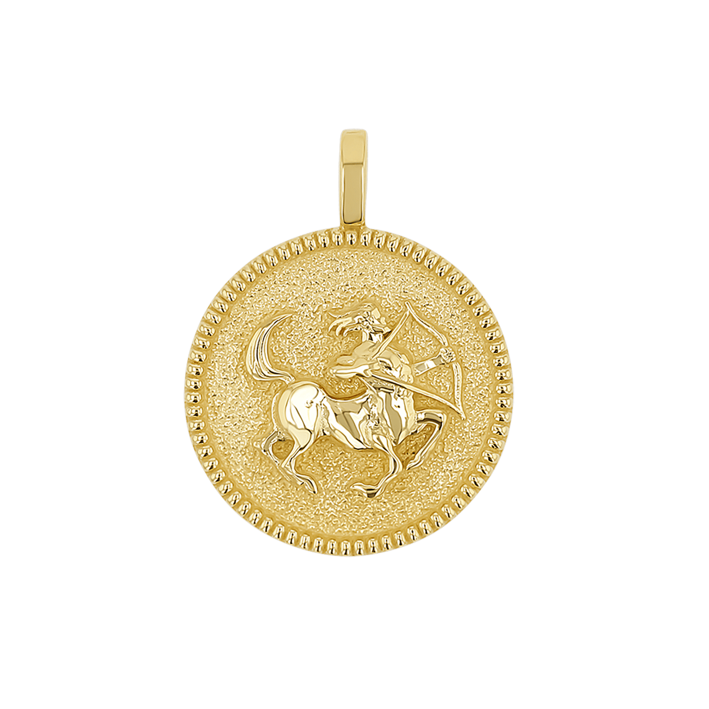 Zodiac Coin Medallion Charm - Lotus Diamond