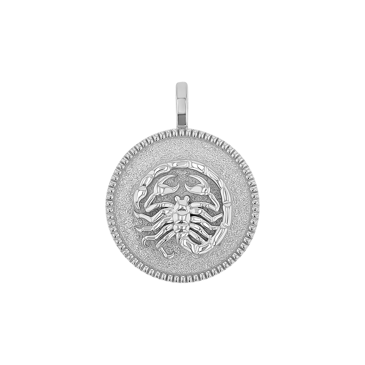 Zodiac Coin Medallion Charm - Lotus Diamond
