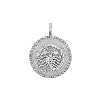 Zodiac Coin Medallion Charm - Lotus Diamond