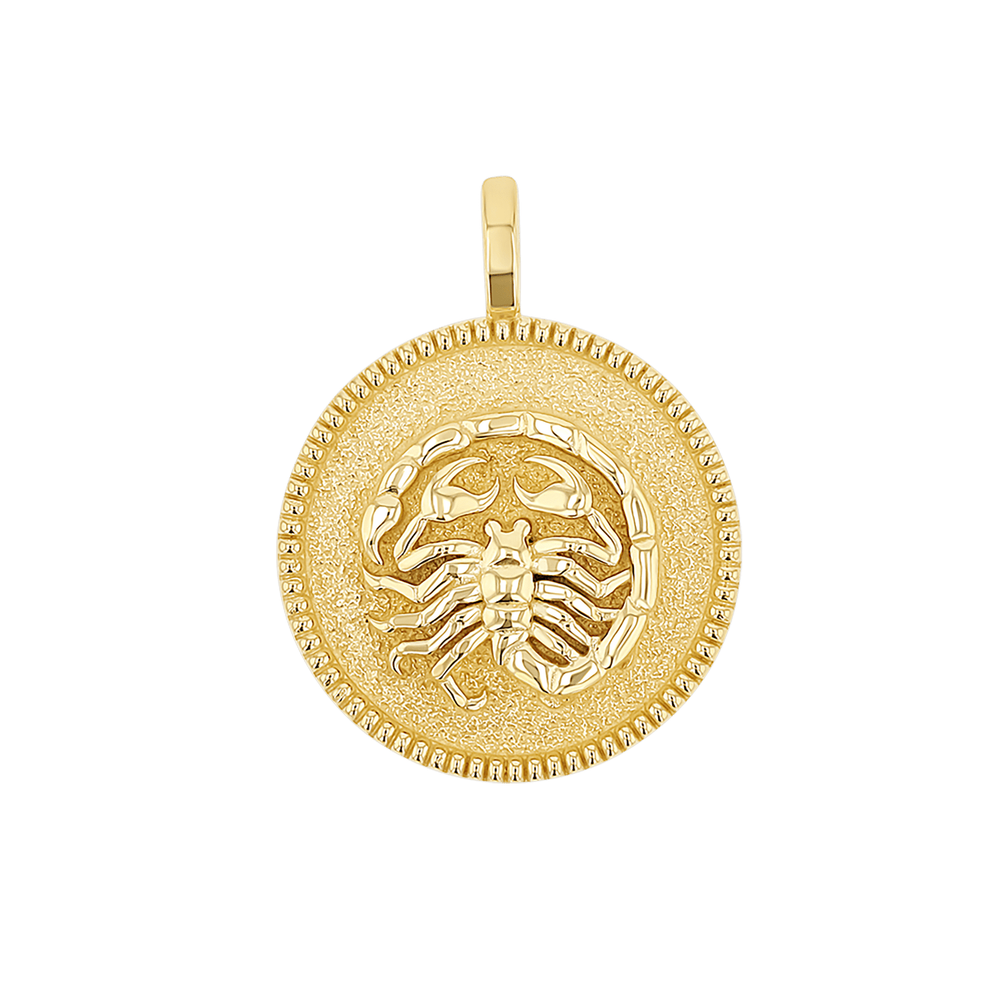 Zodiac Coin Medallion Charm - Lotus Diamond