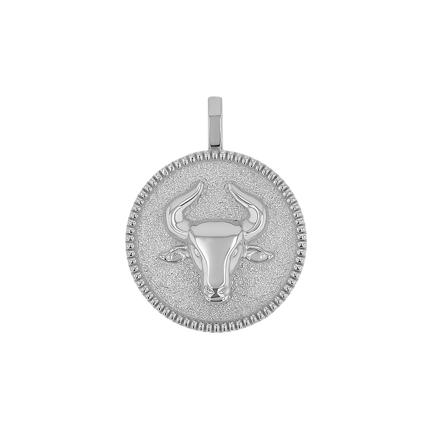 Zodiac Coin Medallion Charm - Lotus Diamond