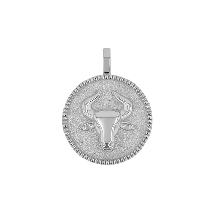 Zodiac Coin Medallion Charm - Lotus Diamond