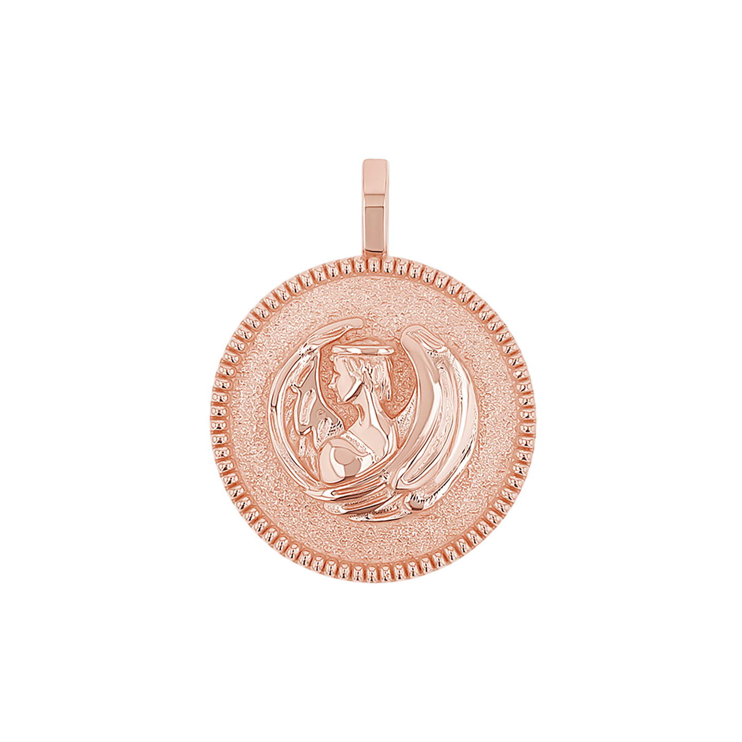 Zodiac Coin Medallion Charm - Lotus Diamond