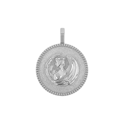 Zodiac Coin Medallion Charm - Lotus Diamond