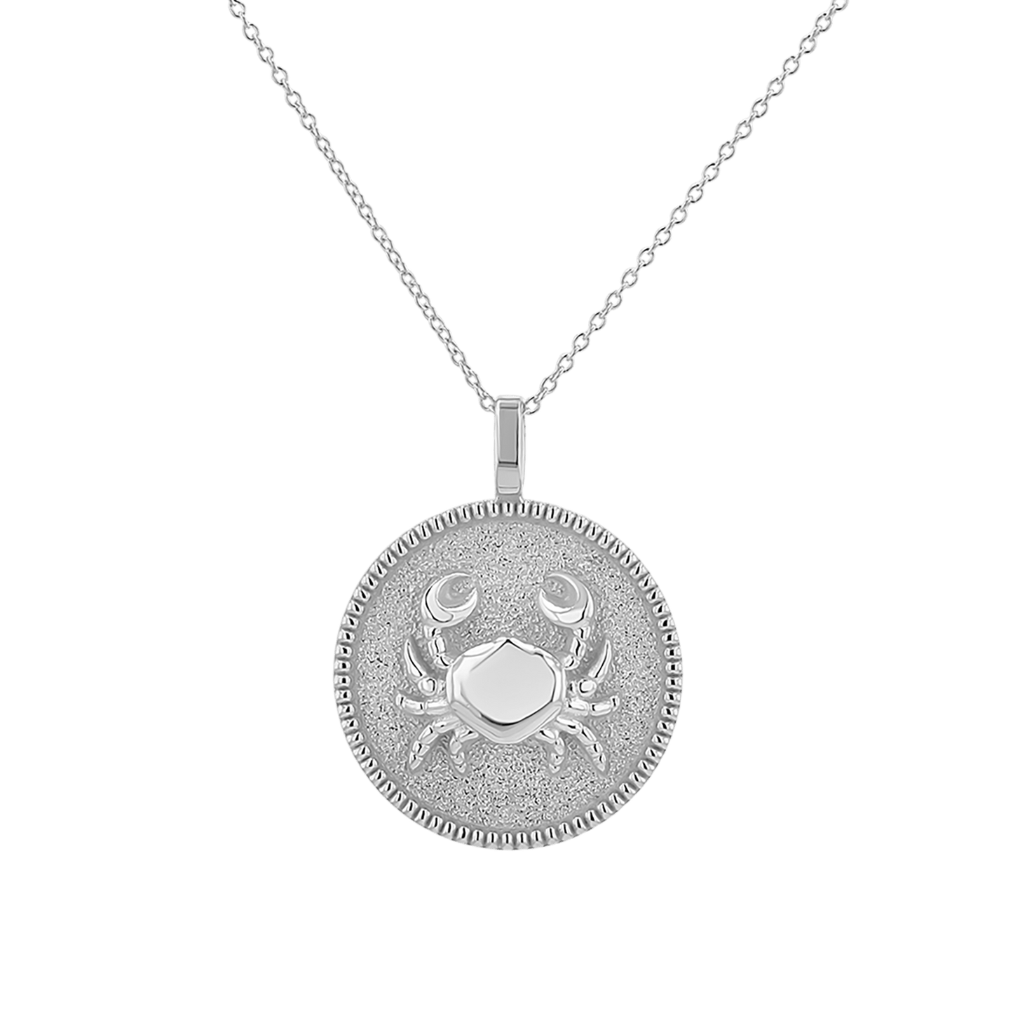 Zodiac Coin Medallion Necklace - Lotus Diamond