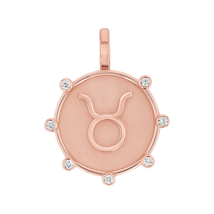 Zodiac Medallion Charm - Lotus Diamond