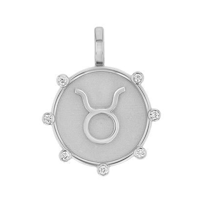 Zodiac Medallion Charm - Lotus Diamond