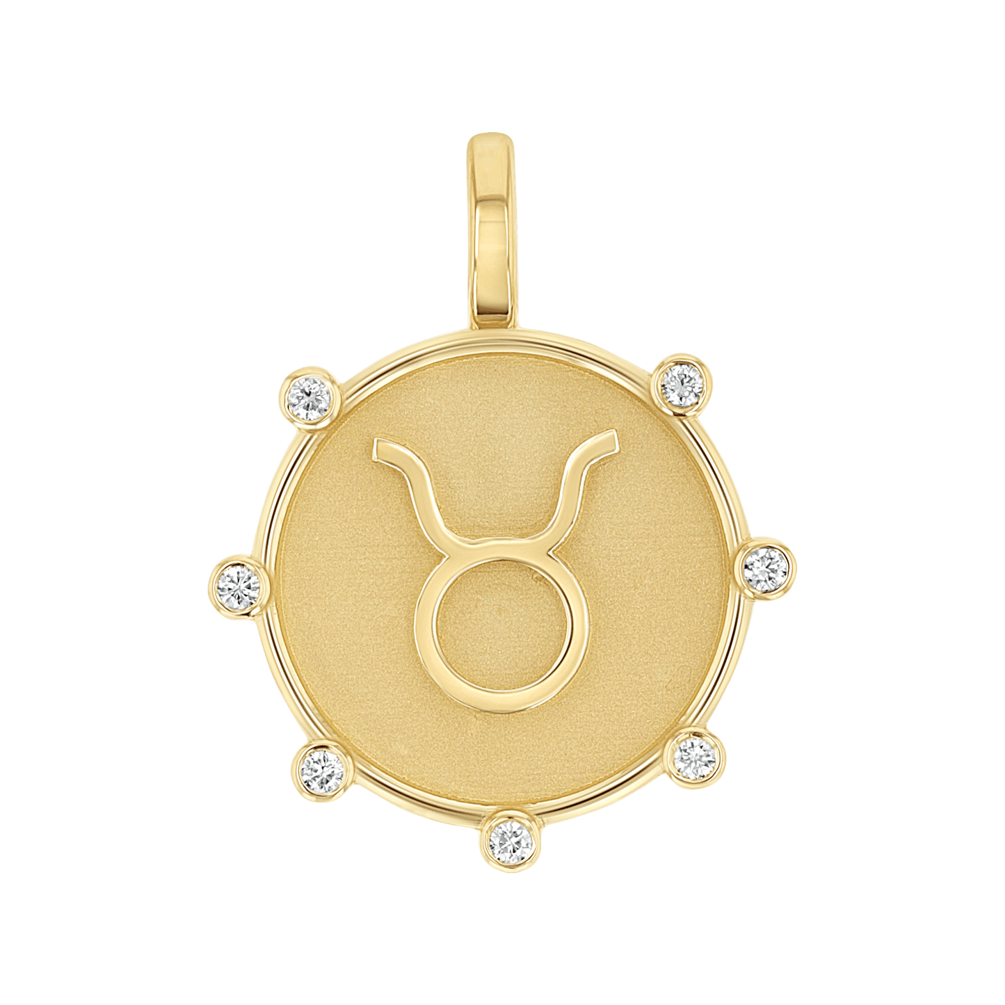 Zodiac Medallion Charm - Lotus Diamond