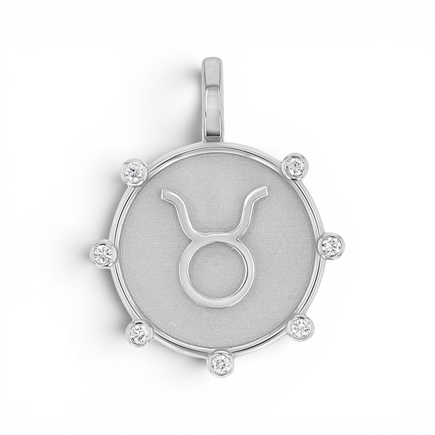 Zodiac Medallion Charm - Lotus Diamond