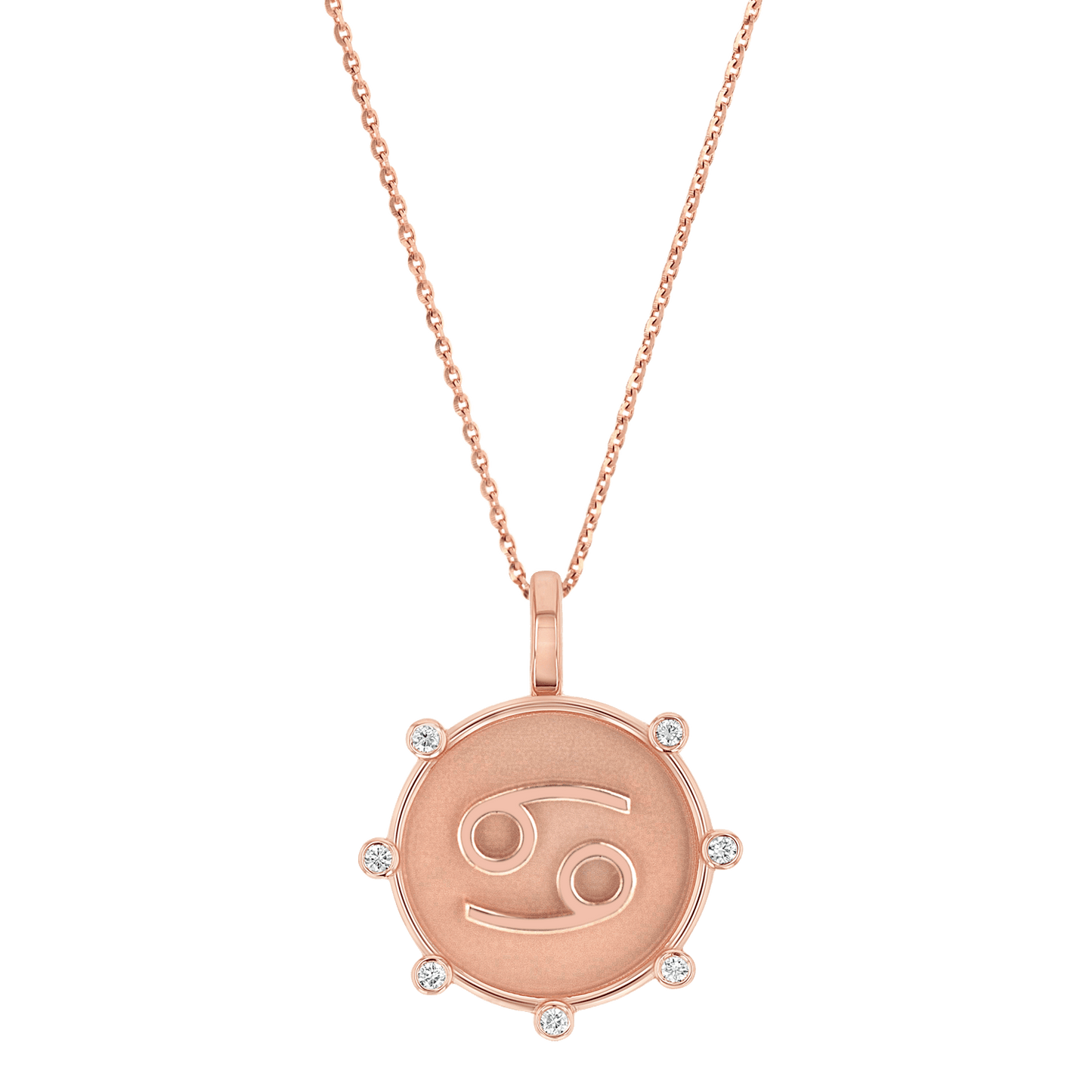 Zodiac Medallion Necklace - Lotus Diamond