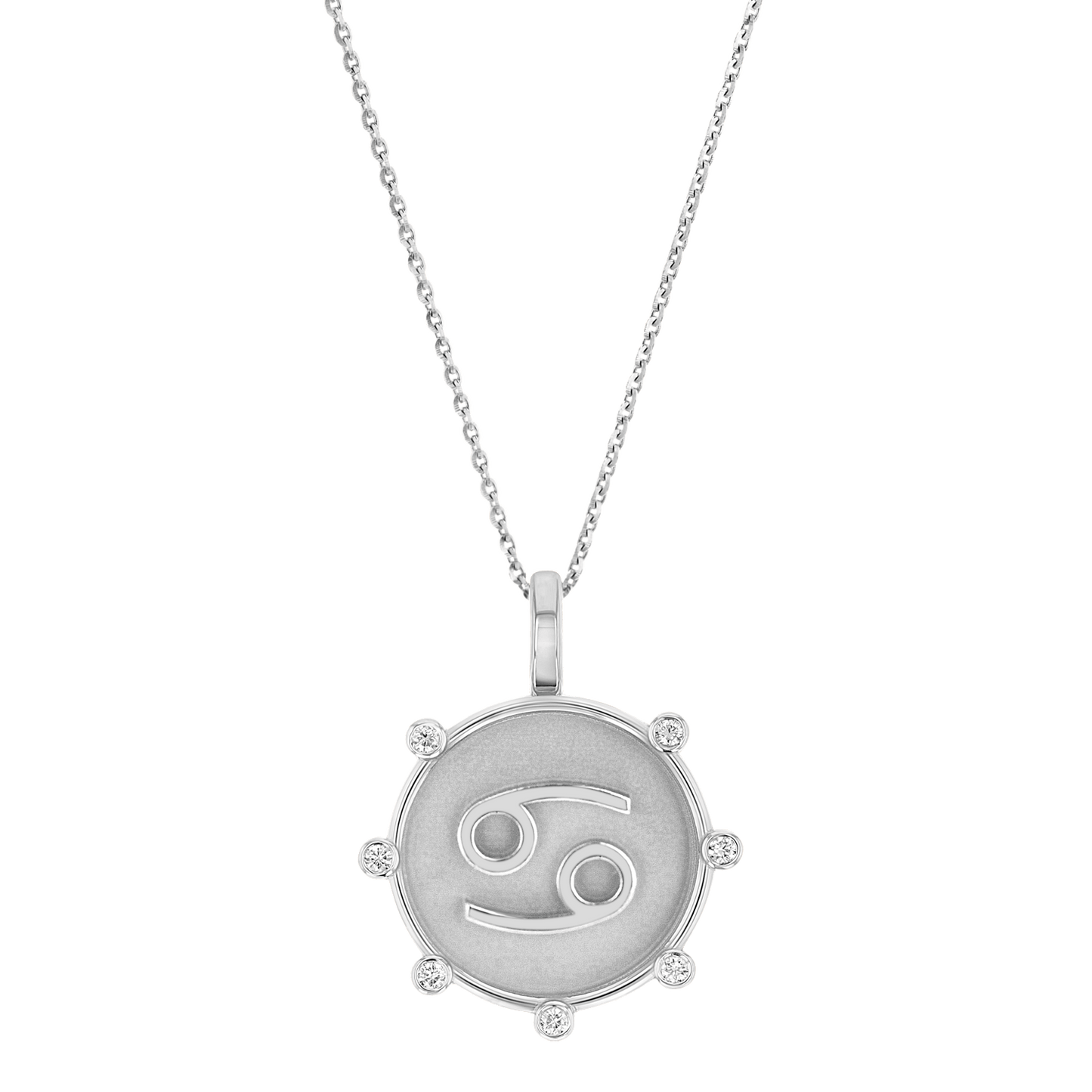 Zodiac Medallion Necklace - Lotus Diamond