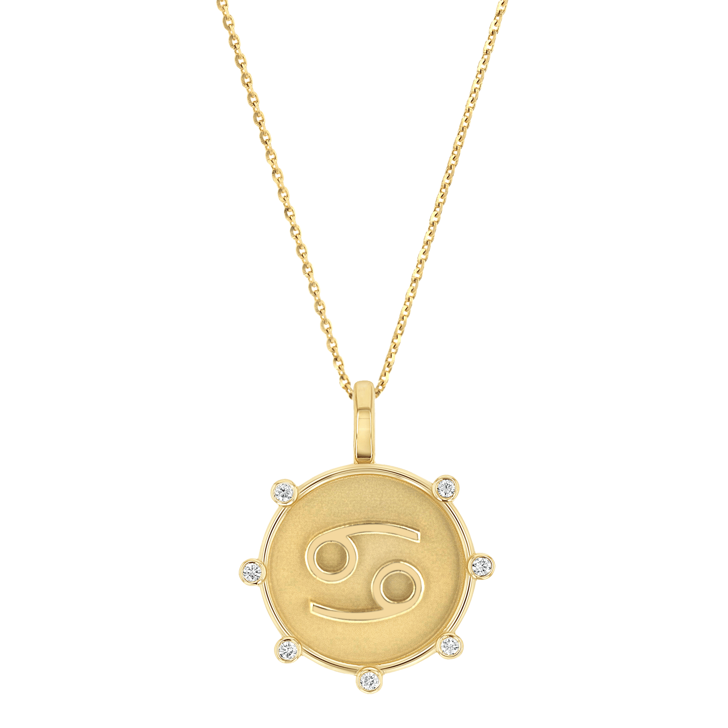 Zodiac Medallion Necklace - Lotus Diamond