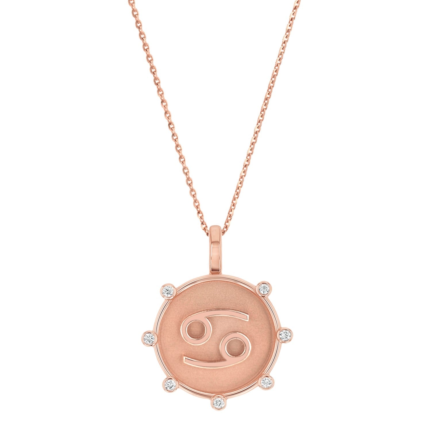 Zodiac Medallion Necklace - Lotus Diamond